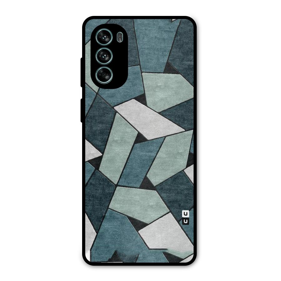 Concrete Green Abstract Metal Back Case for Moto G62