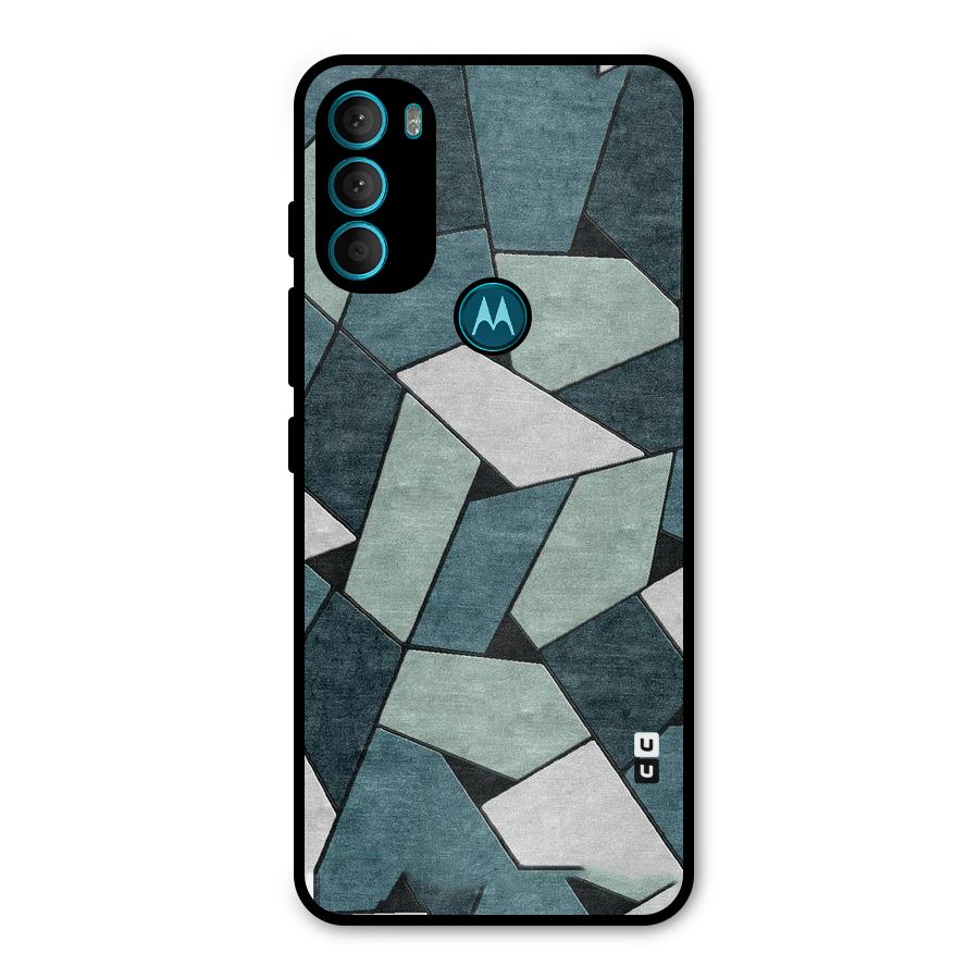 Concrete Green Abstract Metal Back Case for Moto G71 5G
