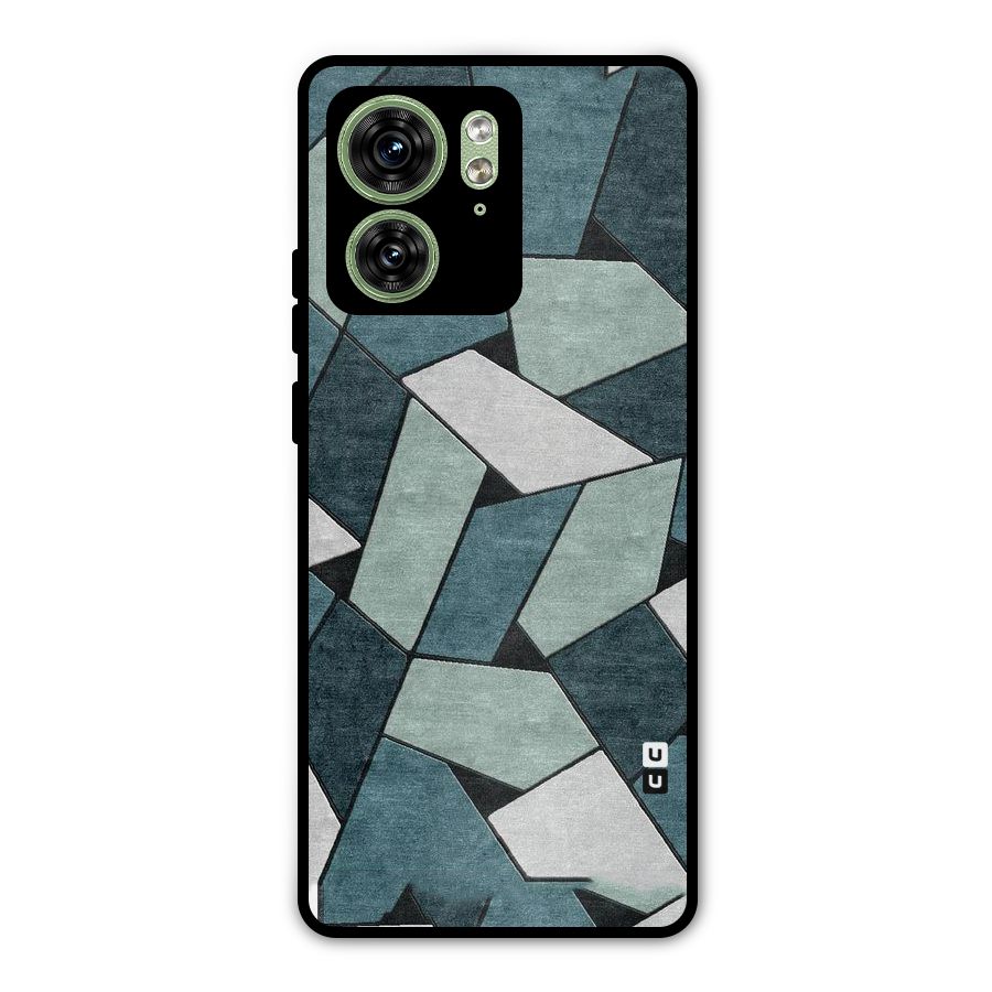 Concrete Green Abstract Metal Back Case for Motorola Edge 40 5G