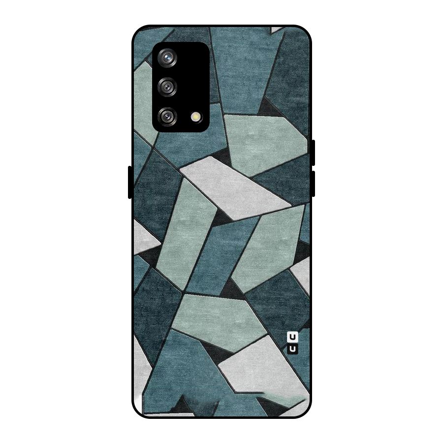 Concrete Green Abstract Metal Back Case for Oppo F19