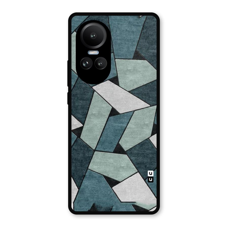 Concrete Green Abstract Metal Back Case for Oppo Reno10