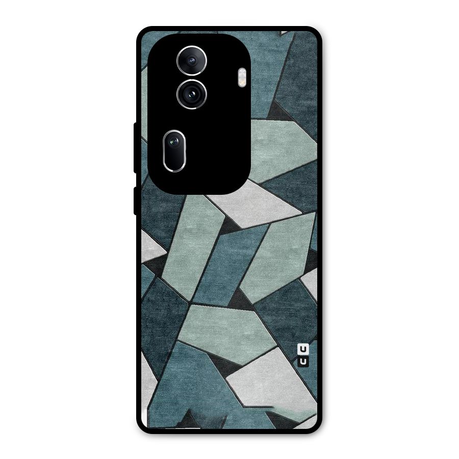 Concrete Green Abstract Metal Back Case for Oppo Reno11 Pro 5G