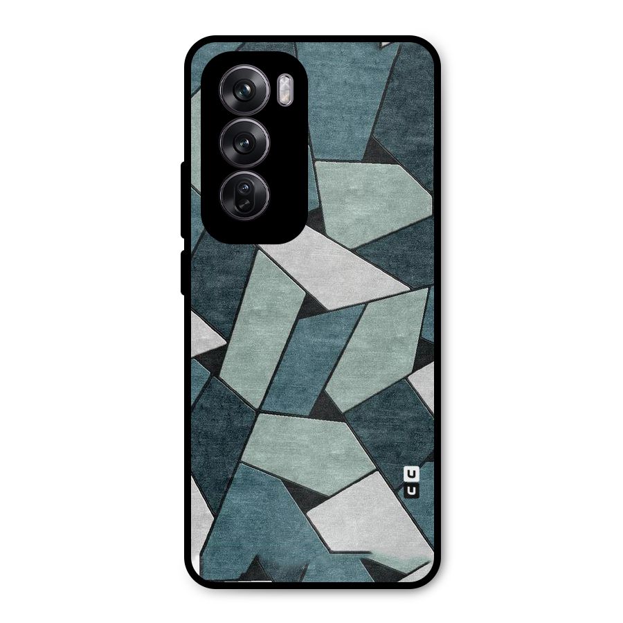 Concrete Green Abstract Metal Back Case for Oppo Reno12 Pro