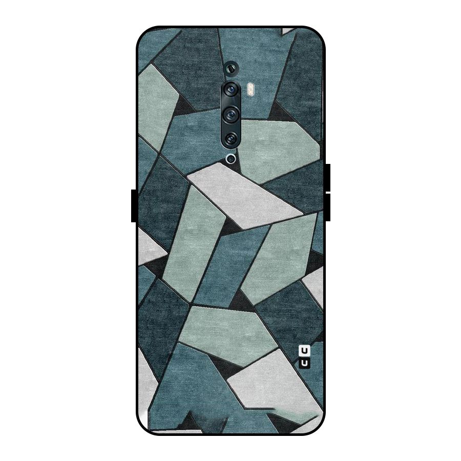 Concrete Green Abstract Metal Back Case for Oppo Reno2 F