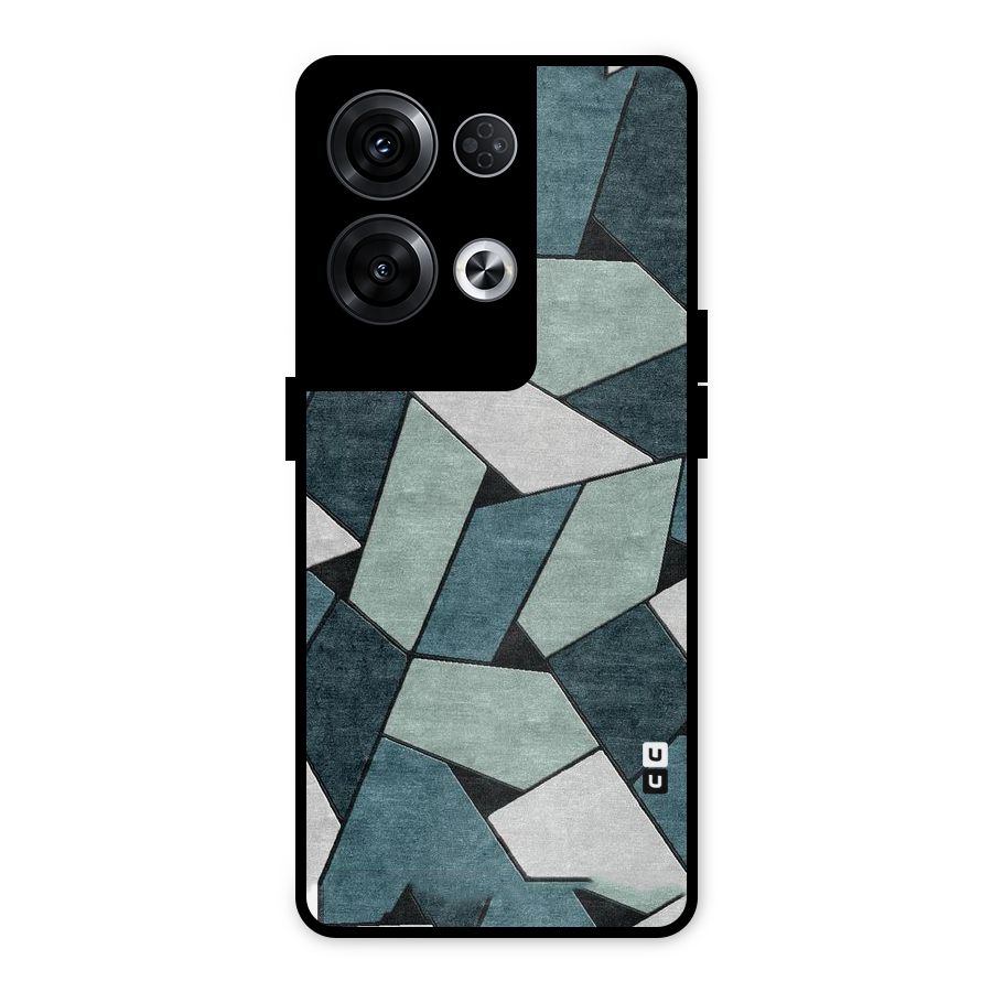 Concrete Green Abstract Metal Back Case for Oppo Reno8 Pro 5G