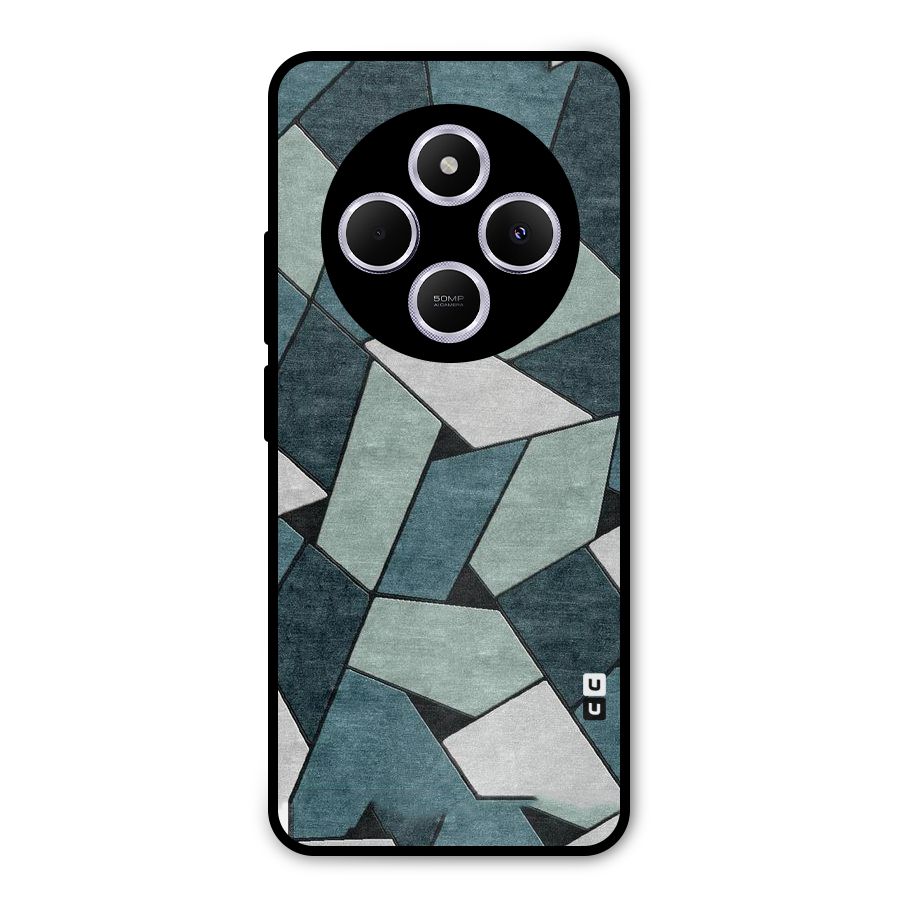 Concrete Green Abstract Metal Back Case for Poco C75 5G