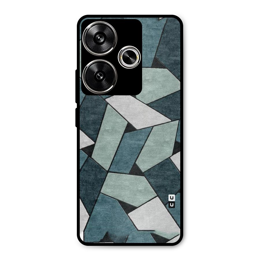 Concrete Green Abstract Metal Back Case for Poco F6