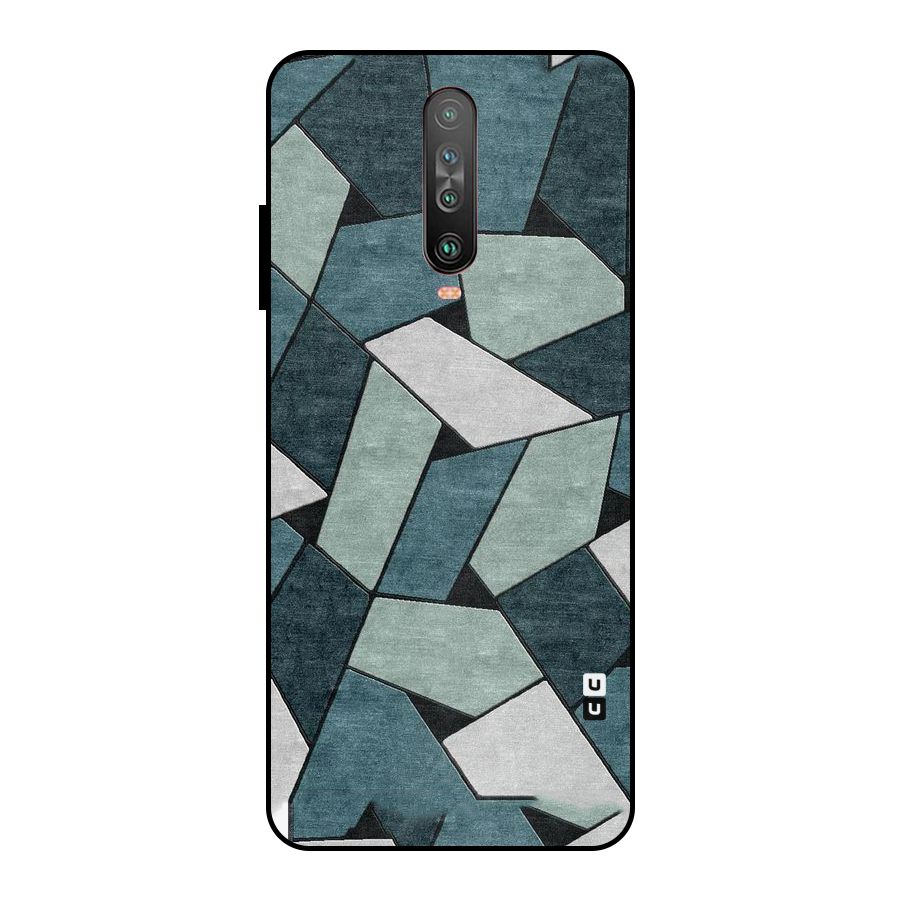 Concrete Green Abstract Metal Back Case for Poco X2