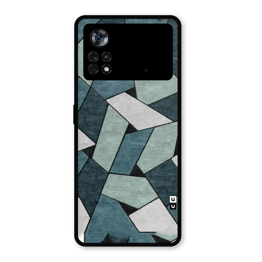 Concrete Green Abstract Metal Back Case for Poco X4 Pro 5G