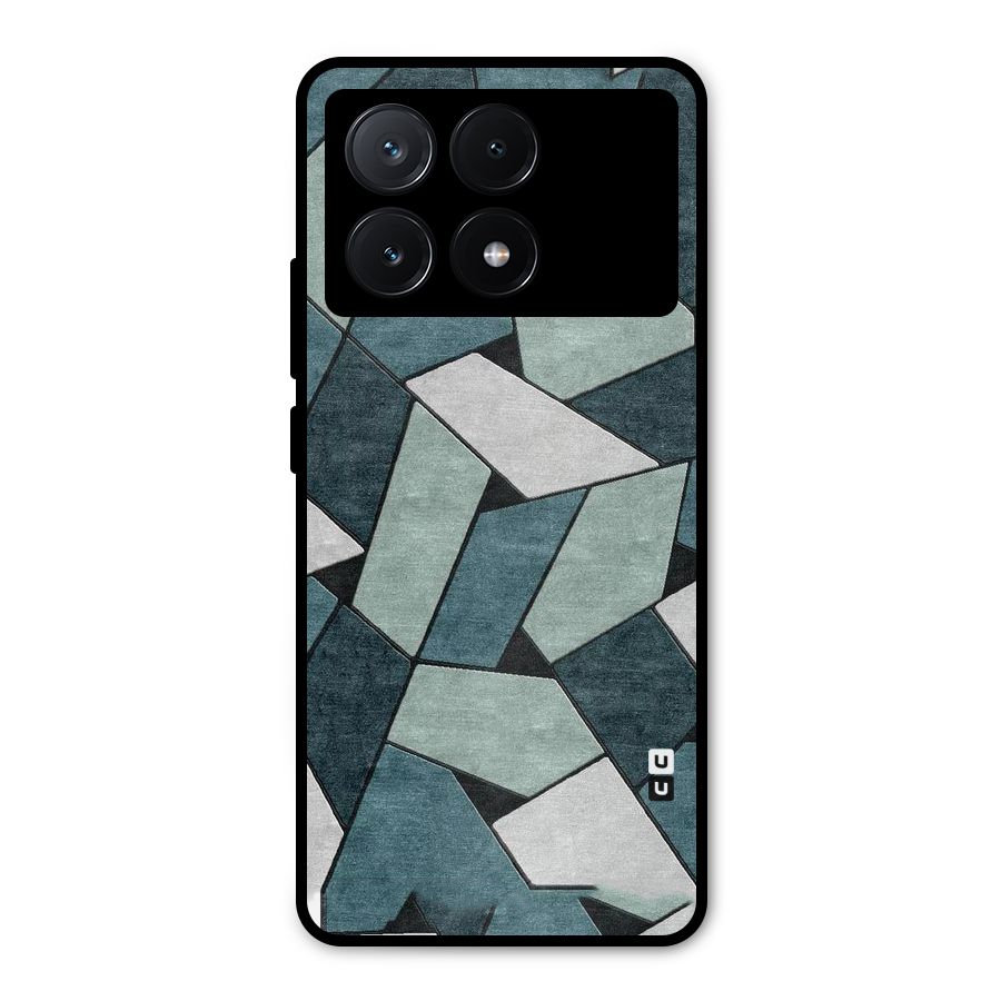 Concrete Green Abstract Metal Back Case for Poco X6 Pro