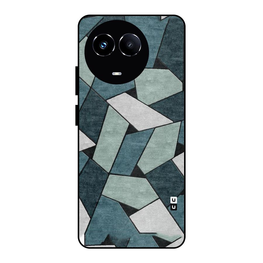 Concrete Green Abstract Metal Back Case for Realme 11 5G