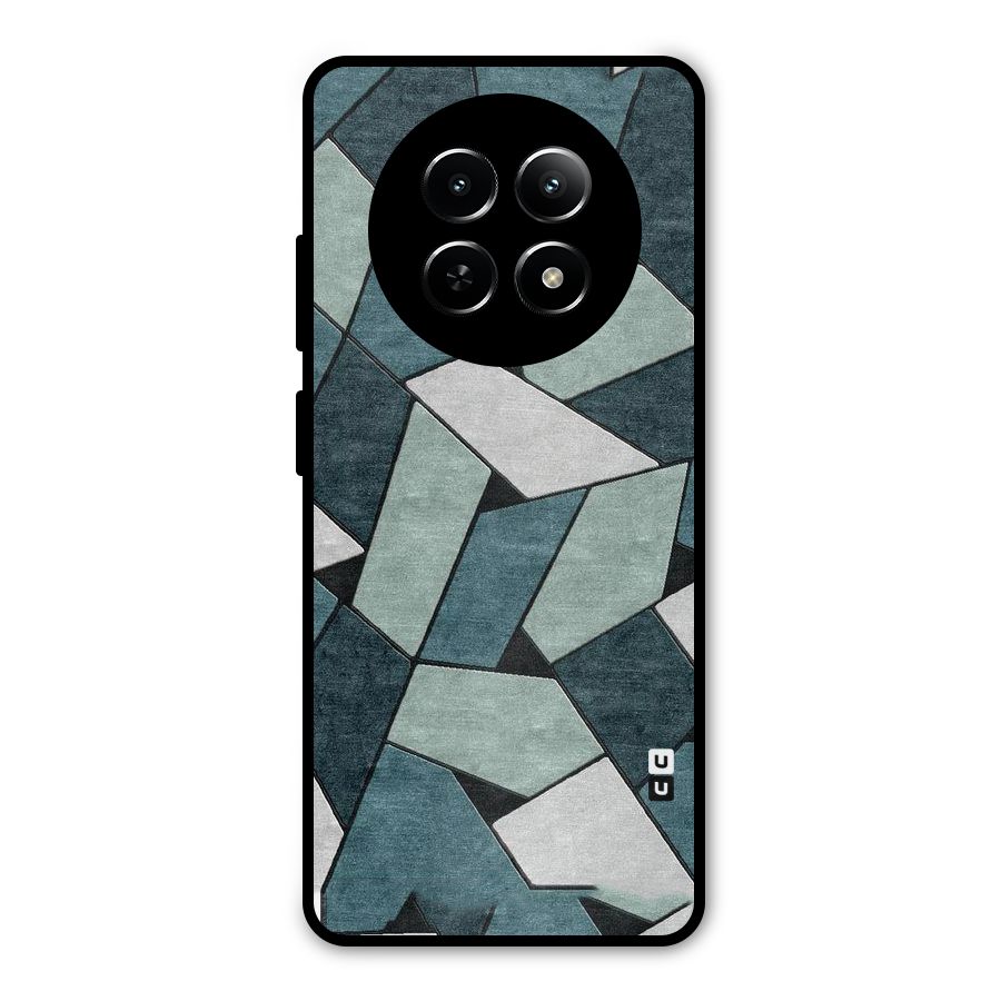 Concrete Green Abstract Metal Back Case for Realme 13