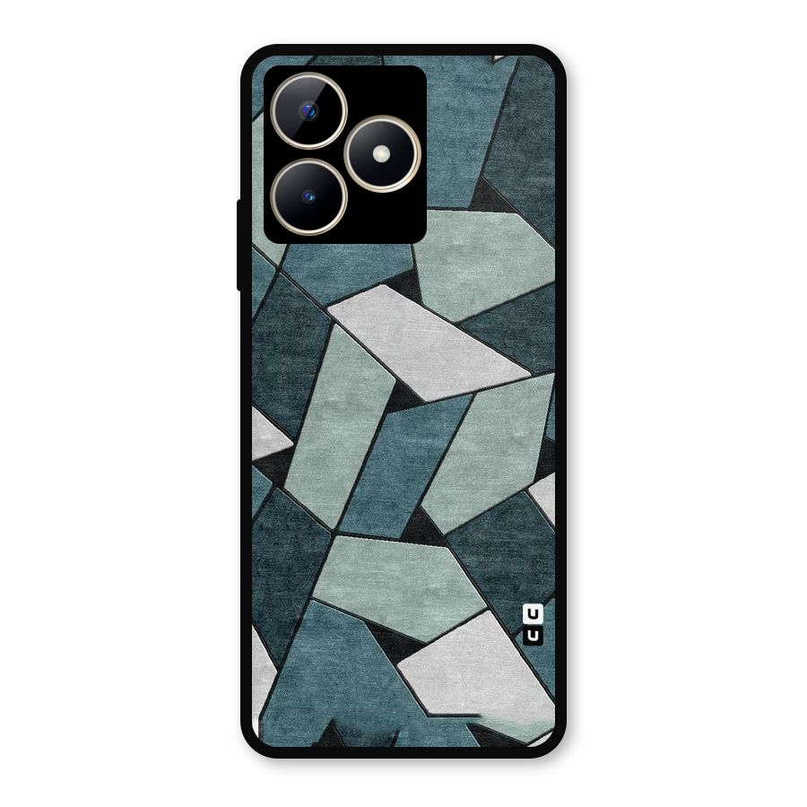 Concrete Green Abstract Metal Back Case for Realme C53
