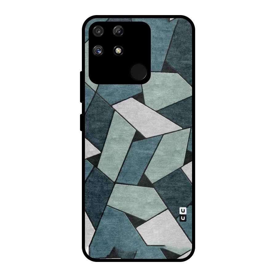 Concrete Green Abstract Metal Back Case for Realme Narzo 50A