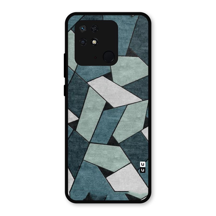 Concrete Green Abstract Metal Back Case for Redmi 10 Power
