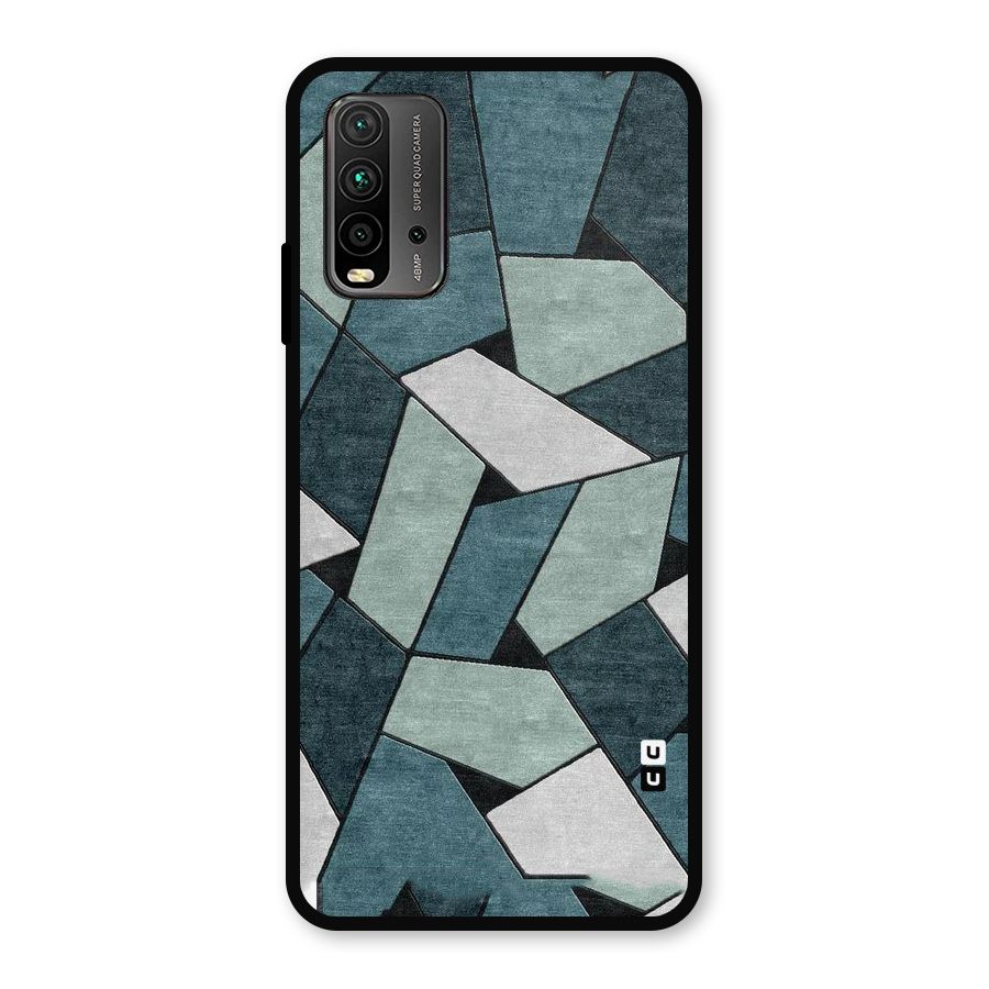 Concrete Green Abstract Metal Back Case for Redmi 9 Power