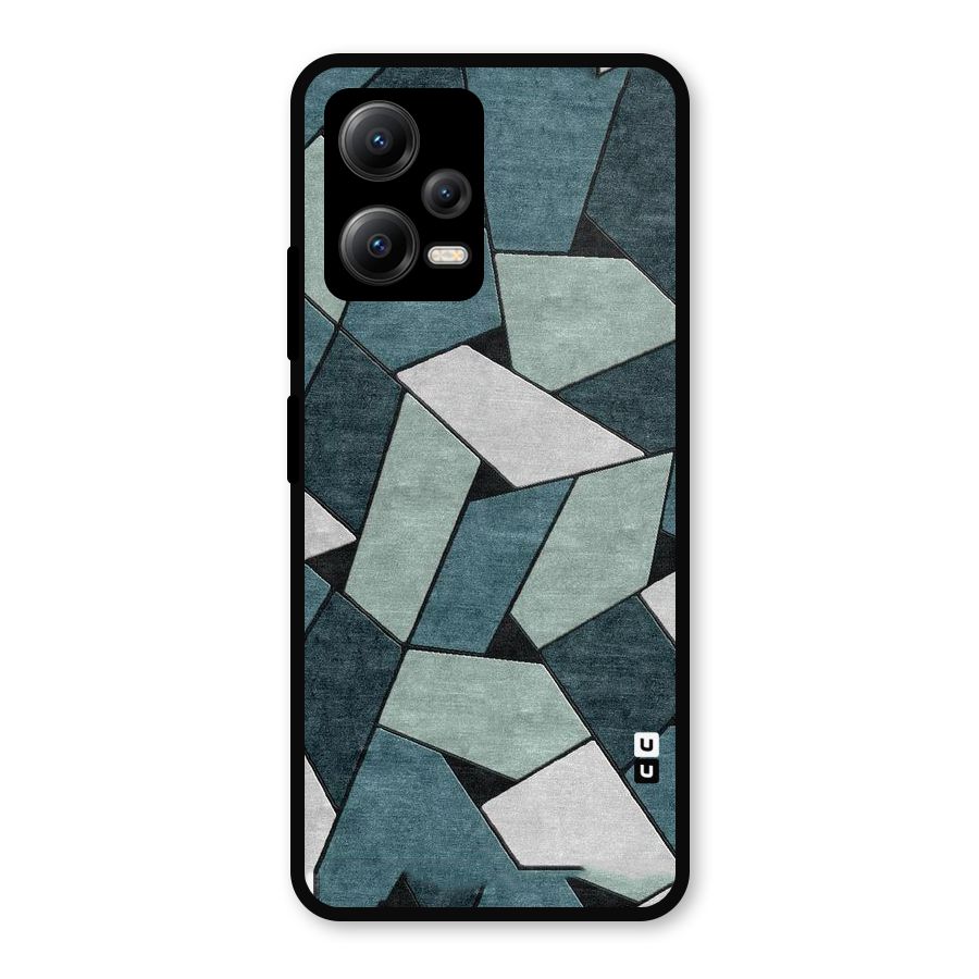 Concrete Green Abstract Metal Back Case for Redmi Note 12 5G