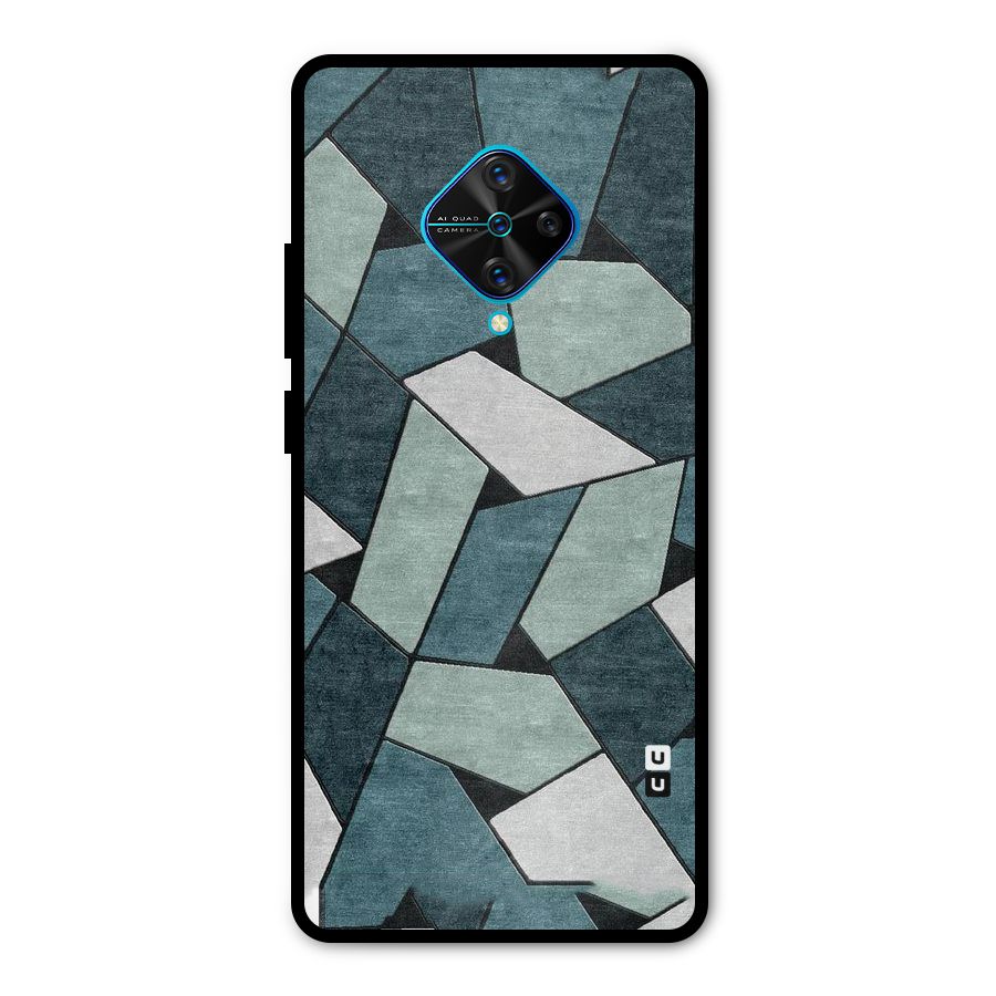 Concrete Green Abstract Metal Back Case for Vivo S1 Pro