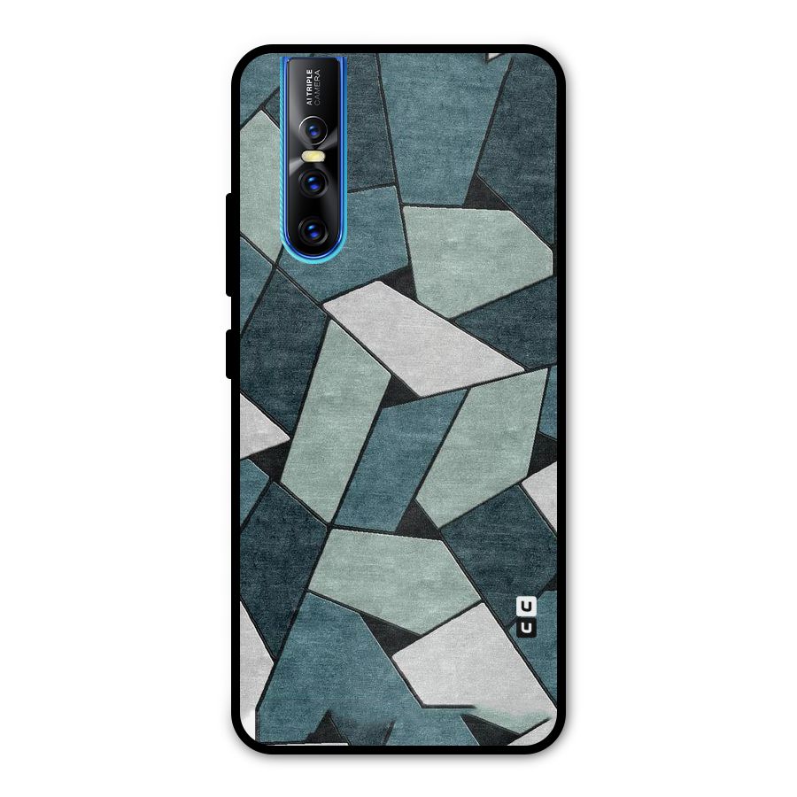 Concrete Green Abstract Metal Back Case for Vivo V15 Pro