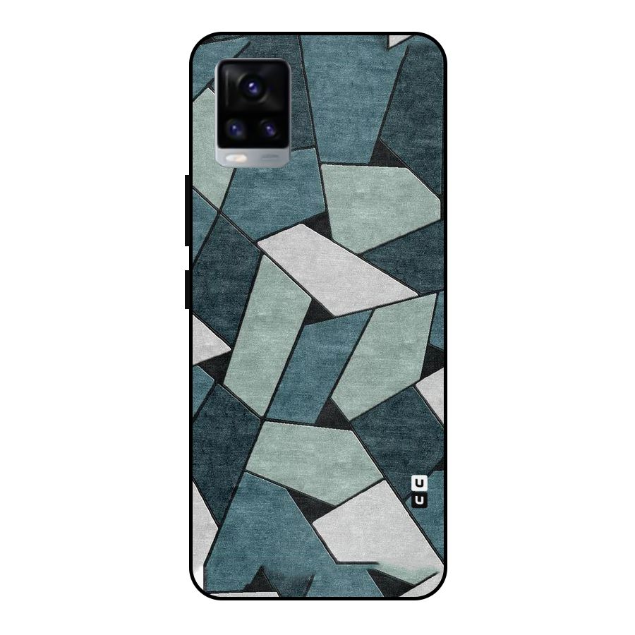 Concrete Green Abstract Metal Back Case for Vivo V20 2021
