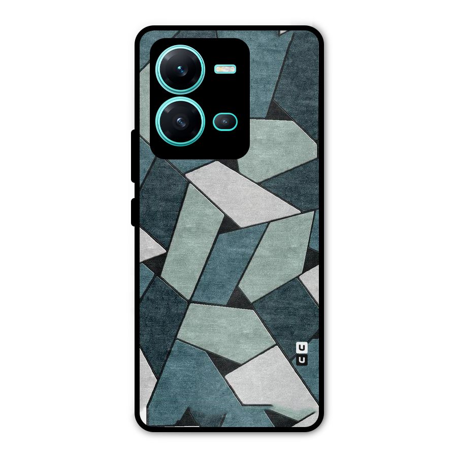 Concrete Green Abstract Metal Back Case for Vivo V25