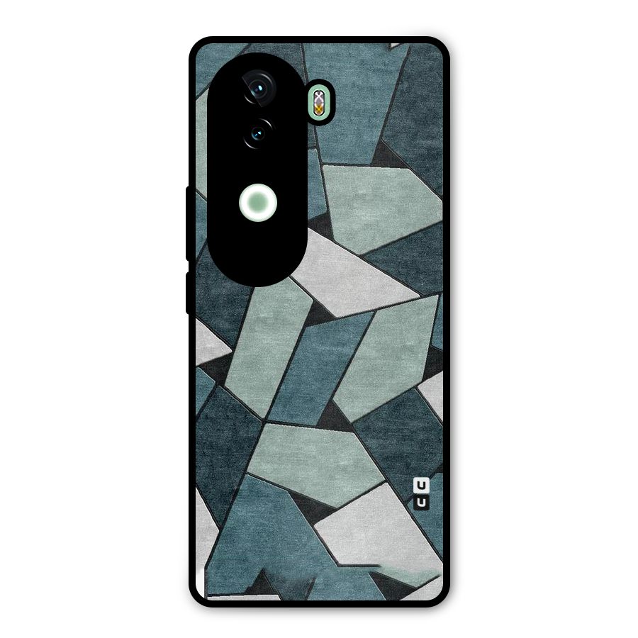 Concrete Green Abstract Metal Back Case for Vivo V40e