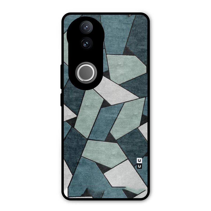 Concrete Green Abstract Metal Back Case for Vivo V50e