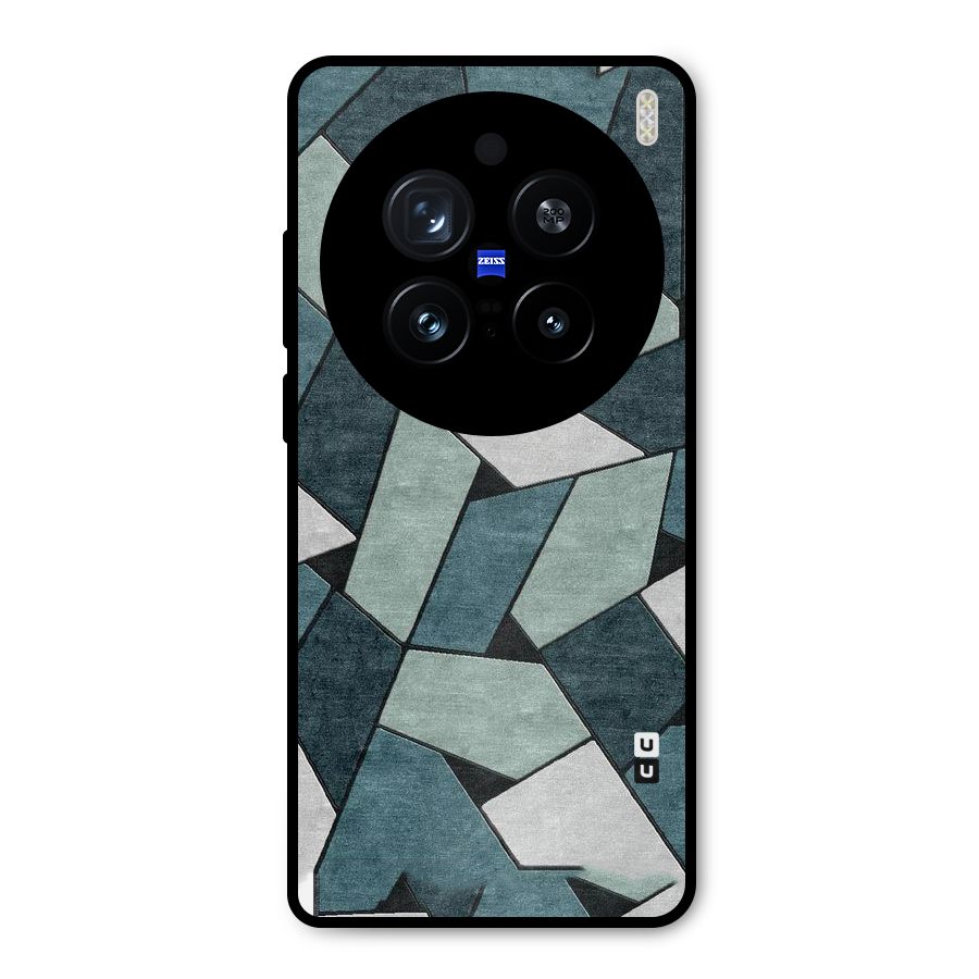 Concrete Green Abstract Metal Back Case for Vivo X200 Pro