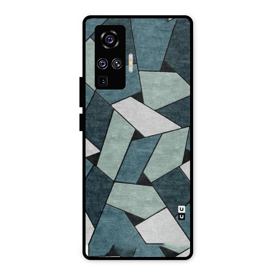 Concrete Green Abstract Metal Back Case for Vivo X50 Pro
