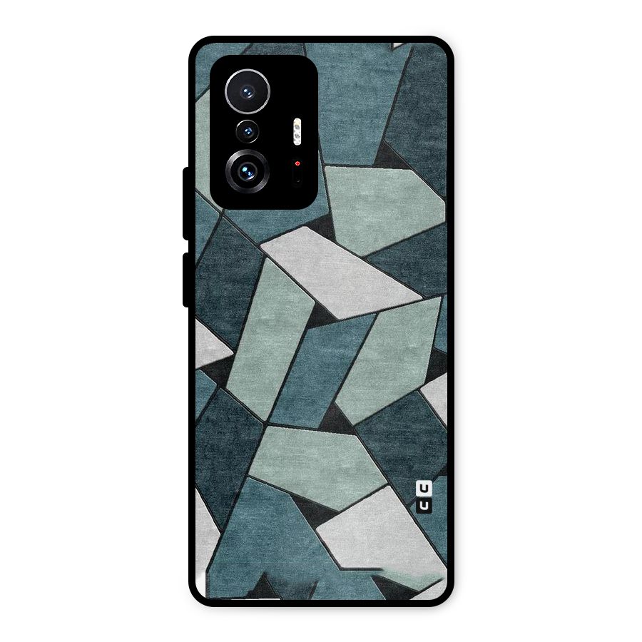 Concrete Green Abstract Metal Back Case for Xiaomi 11T Pro