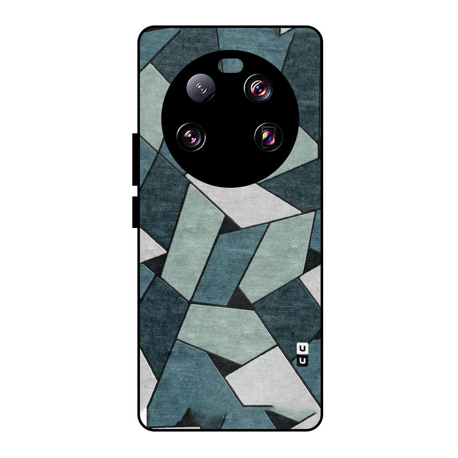 Concrete Green Abstract Metal Back Case for Xiaomi 13 Ultra