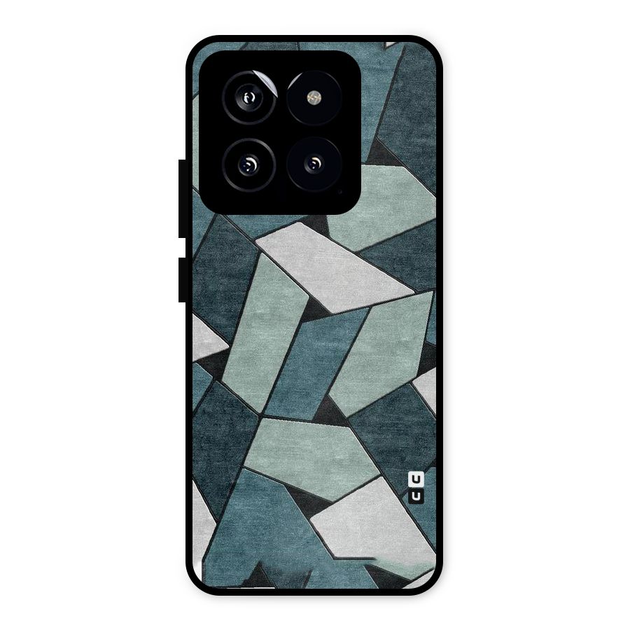 Concrete Green Abstract Metal Back Case for Xiaomi 14