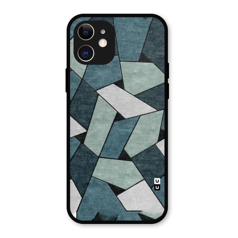 Concrete Green Abstract Metal Back Case for iPhone 12