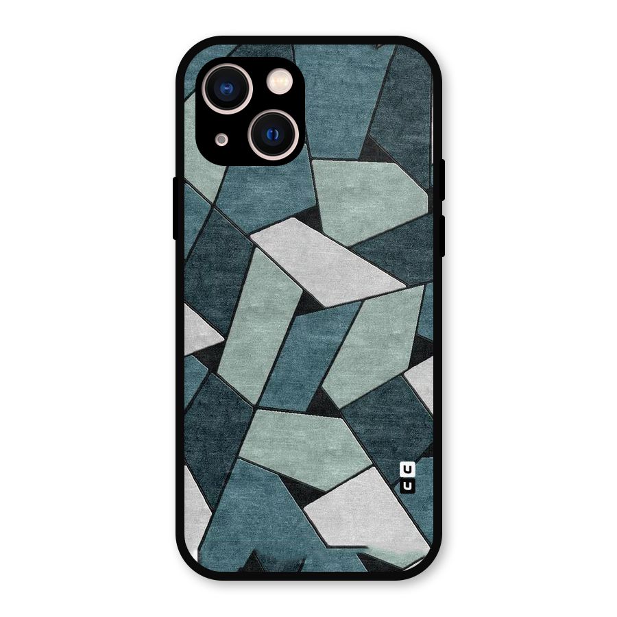 Concrete Green Abstract Metal Back Case for iPhone 13