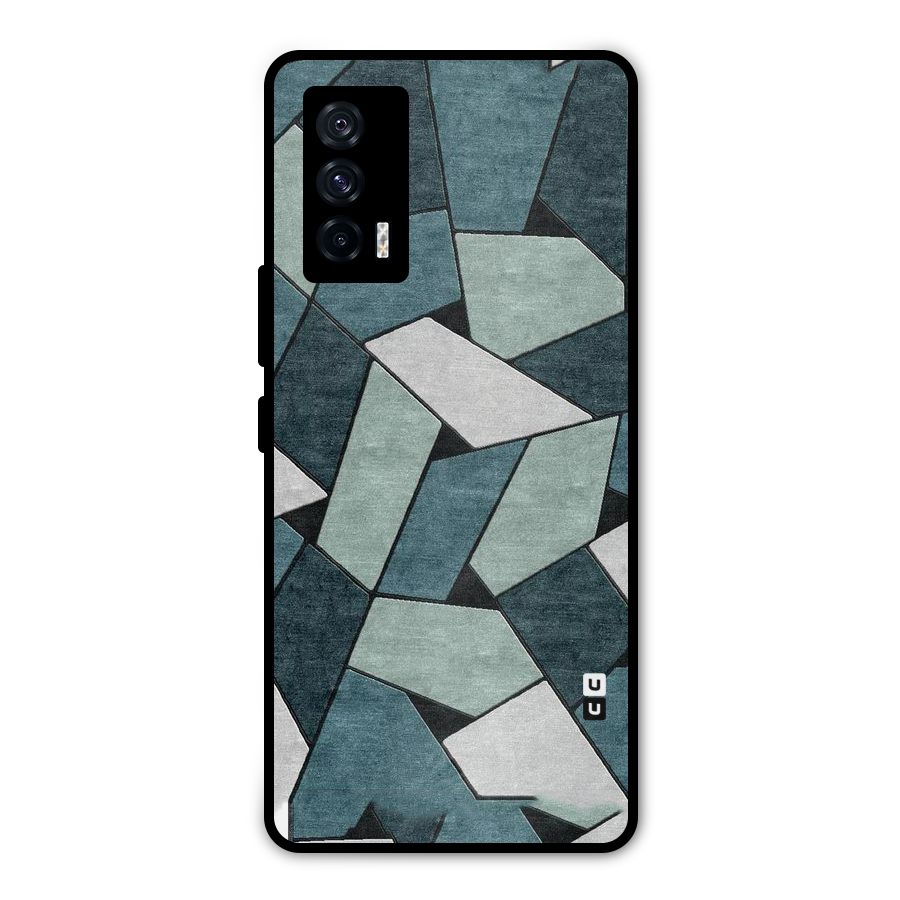Concrete Green Abstract Metal Back Case for iQOO 7 5G