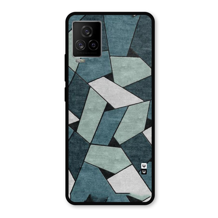 Concrete Green Abstract Metal Back Case for iQOO 7 Legend 5G