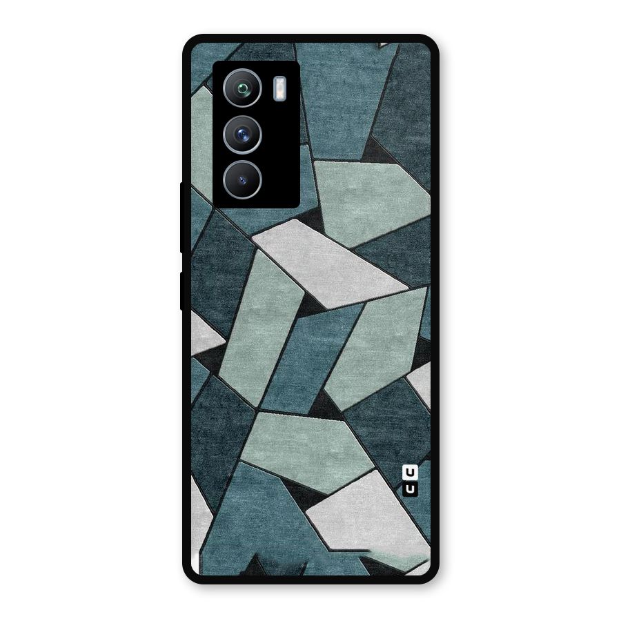 Concrete Green Abstract Metal Back Case for iQOO 9 SE