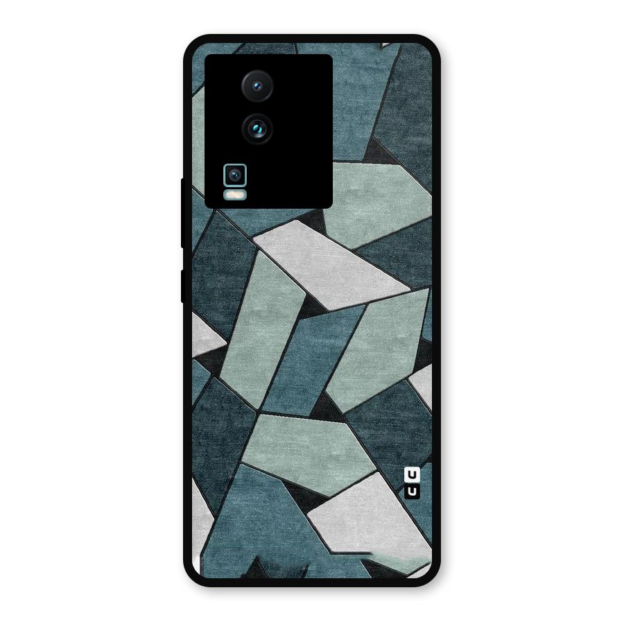 Concrete Green Abstract Metal Back Case for iQOO Neo 7