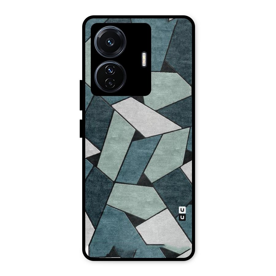 Concrete Green Abstract Metal Back Case for iQOO Z6