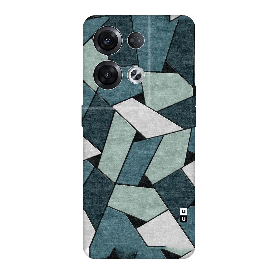 Concrete Green Abstract Original Polycarbonate Back Case for Oppo Reno8 Pro 5G