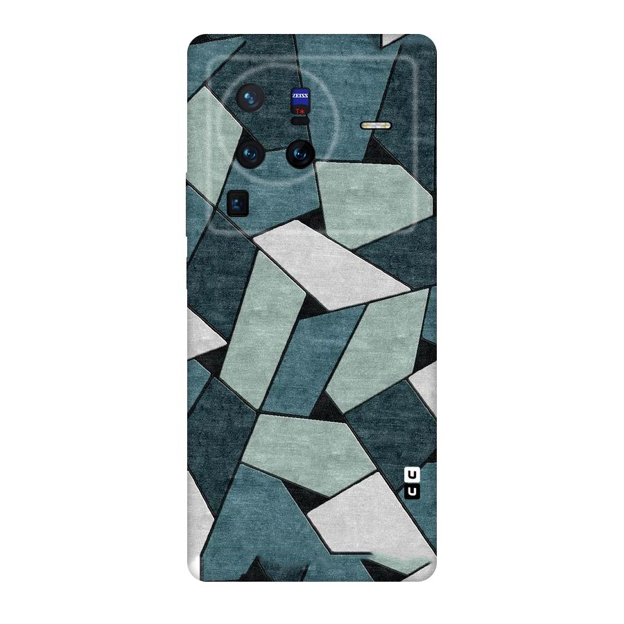 Concrete Green Abstract Original Polycarbonate Back Case for Vivo X80