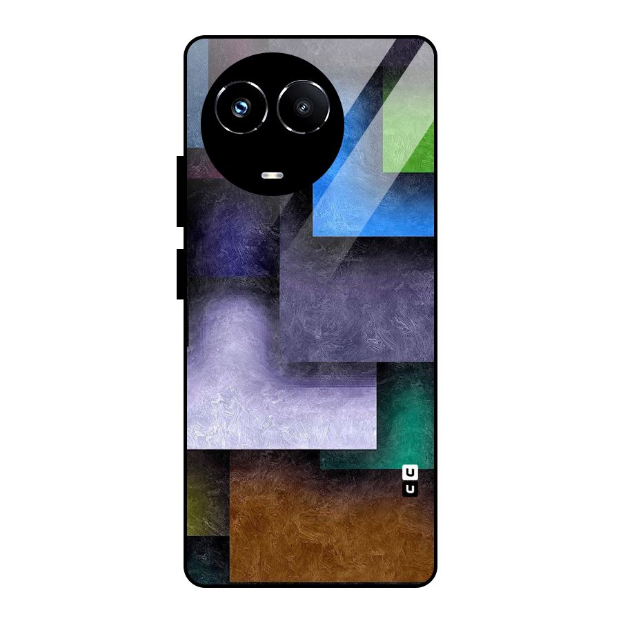 Concrete Squares Glass Back Case for Realme 11X
