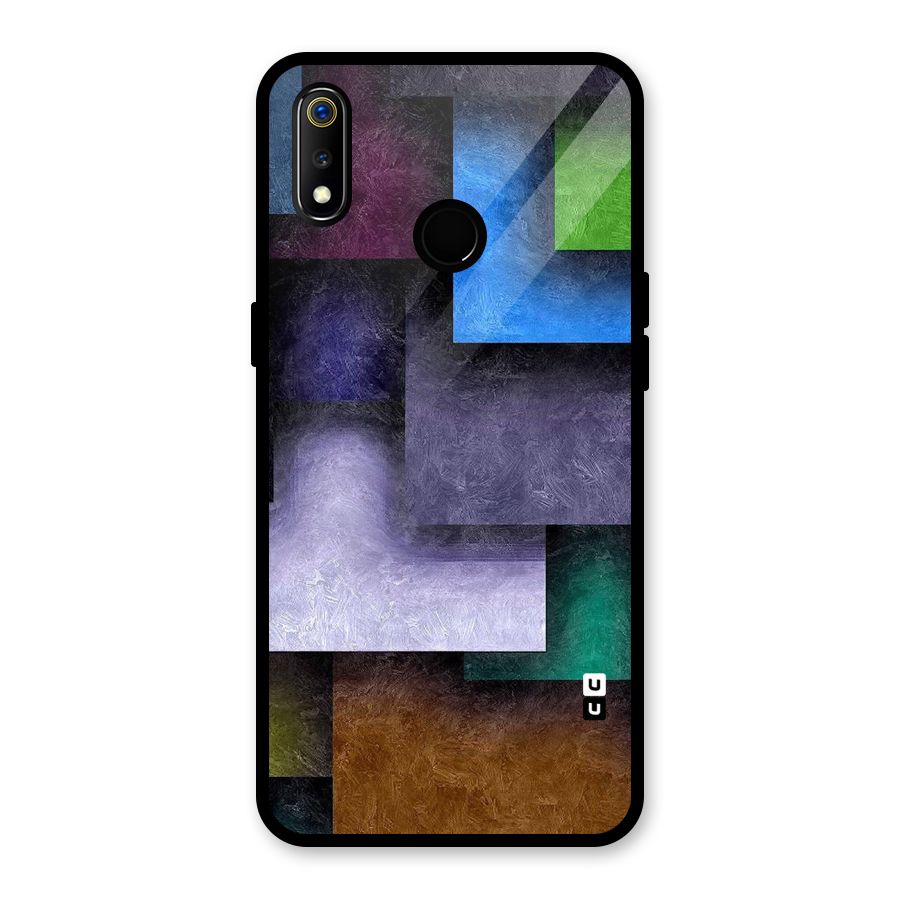 Concrete Squares Glass Back Case for Realme 3i