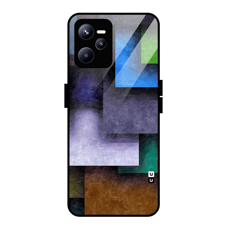 Concrete Squares Glass Back Case for Realme C35
