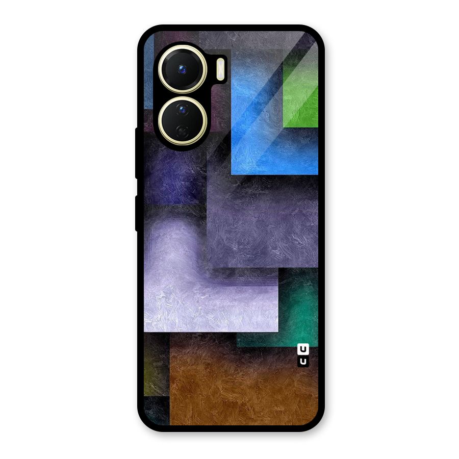Concrete Squares Glass Back Case for Vivo Y16