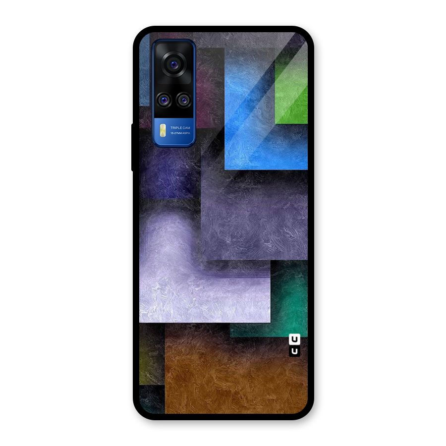 Concrete Squares Glass Back Case for Vivo Y31