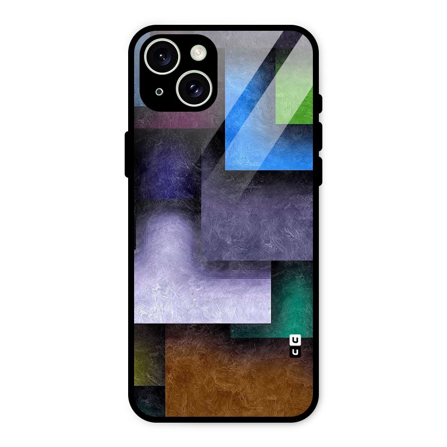 Concrete Squares Glass Back Case for iPhone 15 Plus
