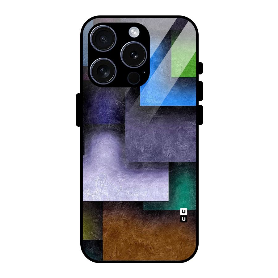 Concrete Squares Glass Back Case for iPhone 15 Pro