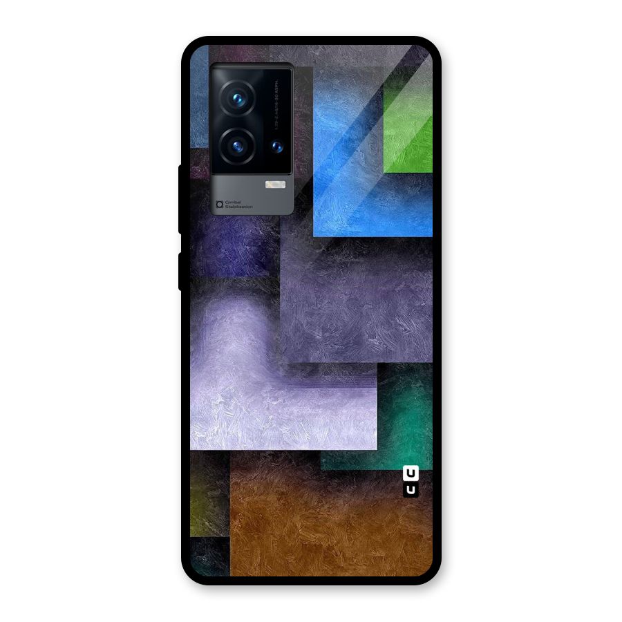 Concrete Squares Glass Back Case for iQOO 9 5G