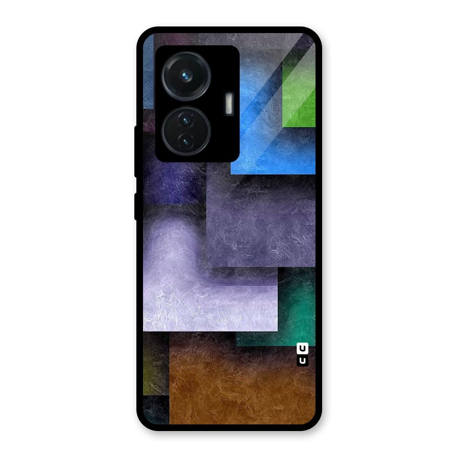 Concrete Squares Glass Back Case for iQOO Z6 44W